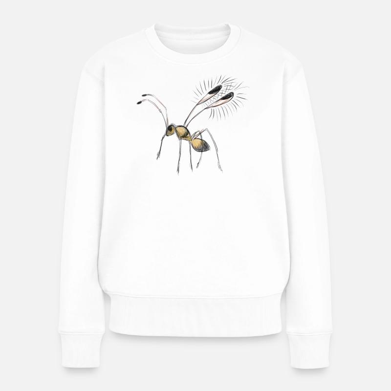 Tiny Fairyfly drawing - Women's Premium Organic Jumper - white