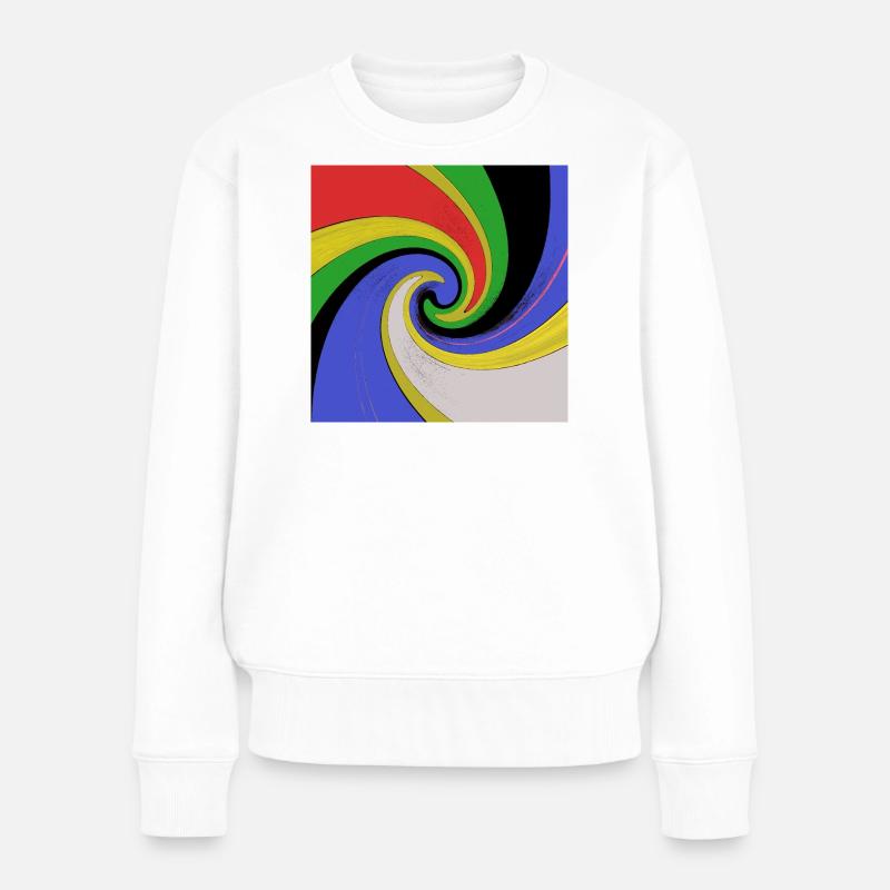Vortex Pop Art100 - Frauen Premium Bio Pullover - Weiß