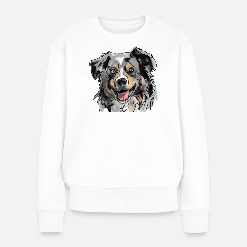 Australian Shepherd - Frauen Premium Bio Pullover - Weiß