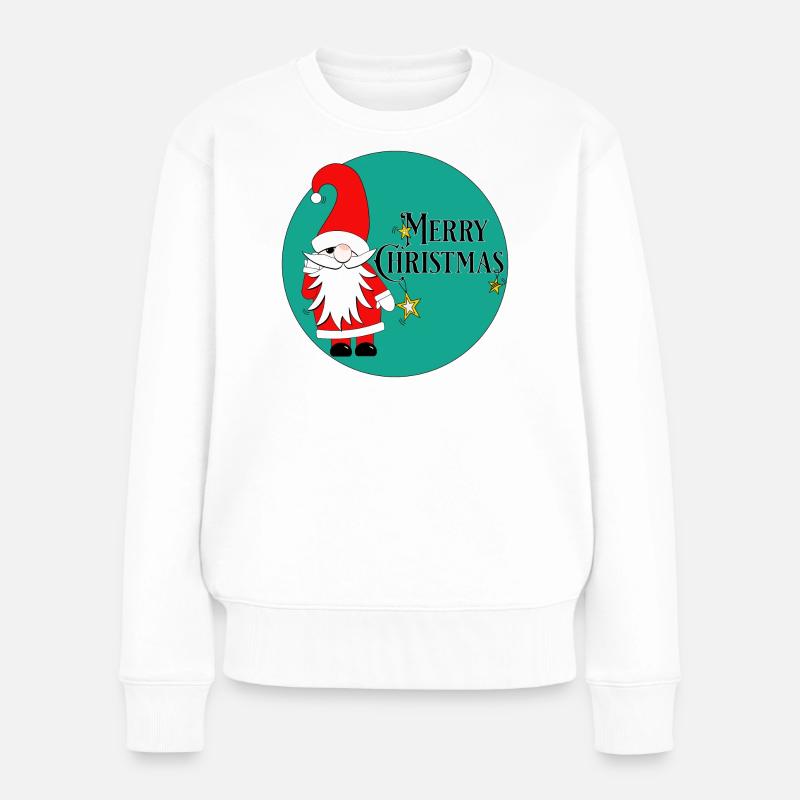 Merry Christmas - Frauen Premium Bio Pullover - Weiß