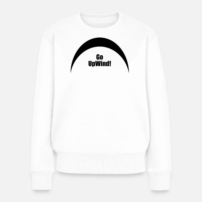 Go Upwind - Kitesurf - Frauen Premium Bio Pullover - Weiß