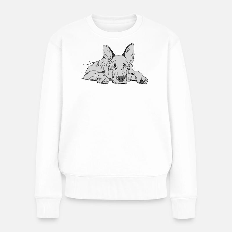 Chien de berger - Pull Premium bio Femme - blanc