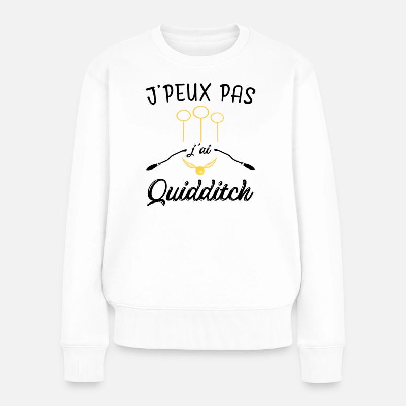 j'peux pas j ai quidditch - Pull Premium bio Femme - blanc