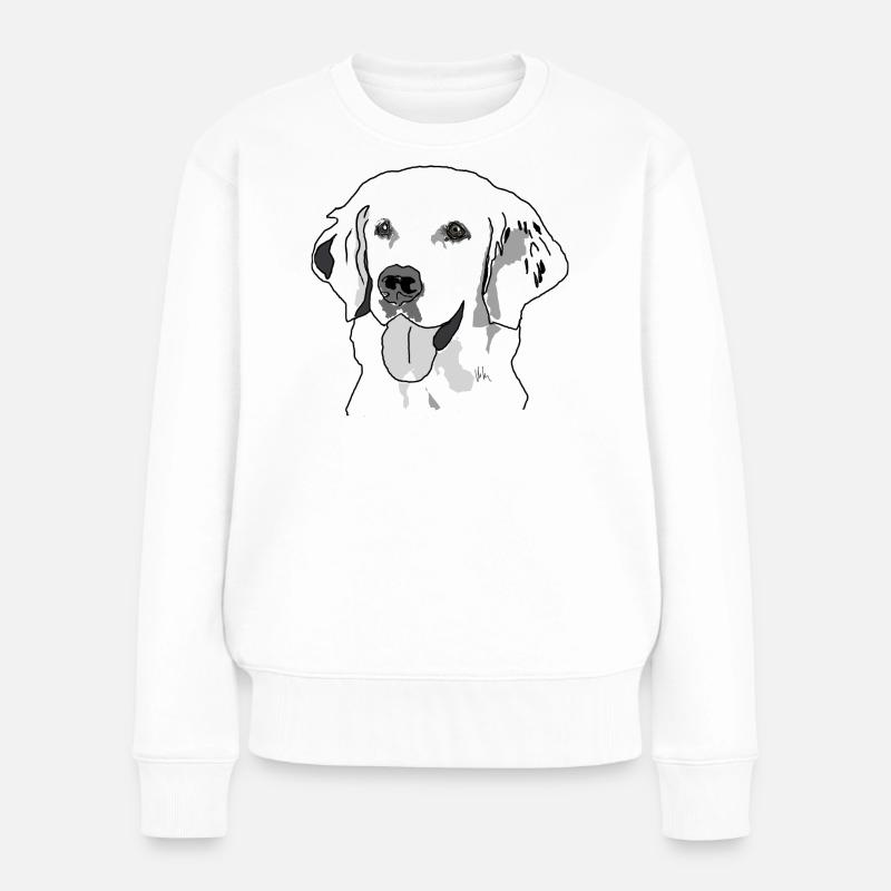 Golden retriever - Pull Premium bio Femme - blanc