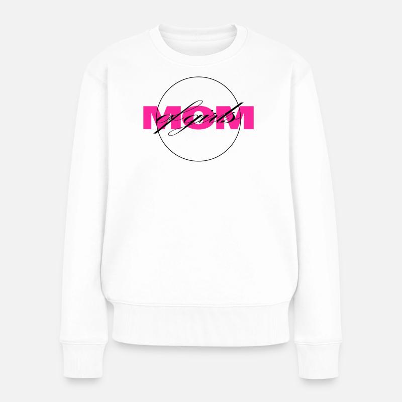 Lettres au néon modernes avec superposition d’écriture - Pull Premium bio Femme - blanc