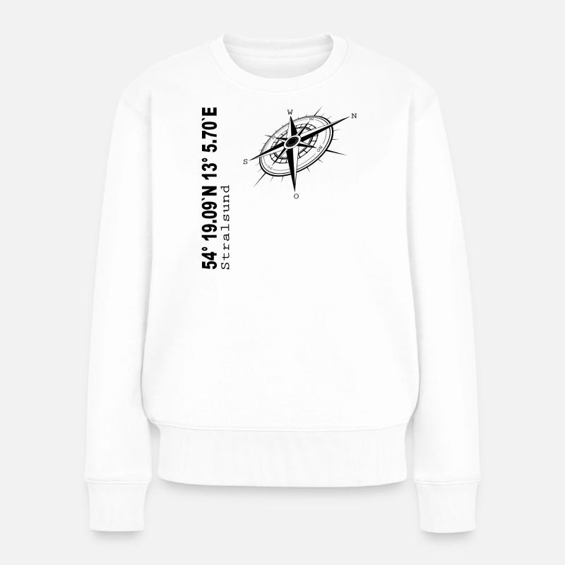 Stralsund - Frauen Premium Bio Pullover - Weiß