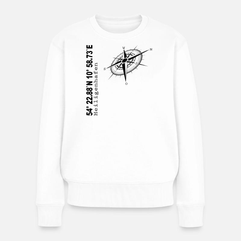 Heiligenhafen - Frauen Premium Bio Pullover - Weiß