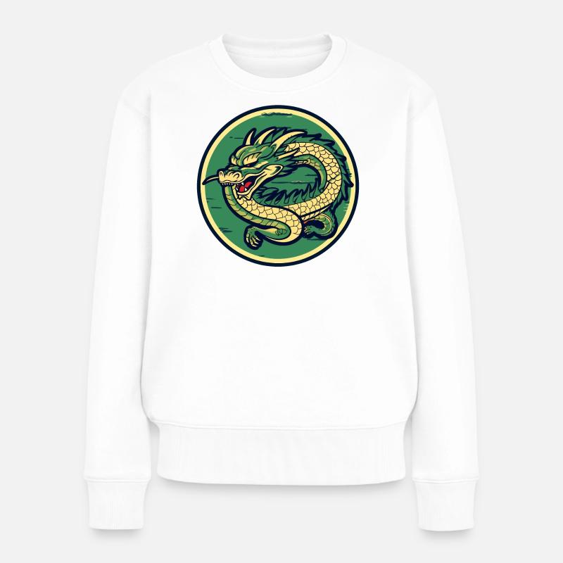 Écusson du Cercle du Dragon, crête du Dragon - Pull Premium bio Femme - blanc