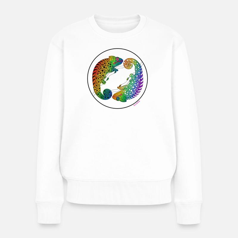 Caméléon de la fierté - Pull Premium bio Femme - blanc