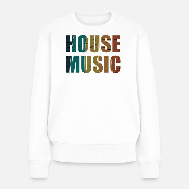 House - Frauen Premium Bio Pullover - Weiß