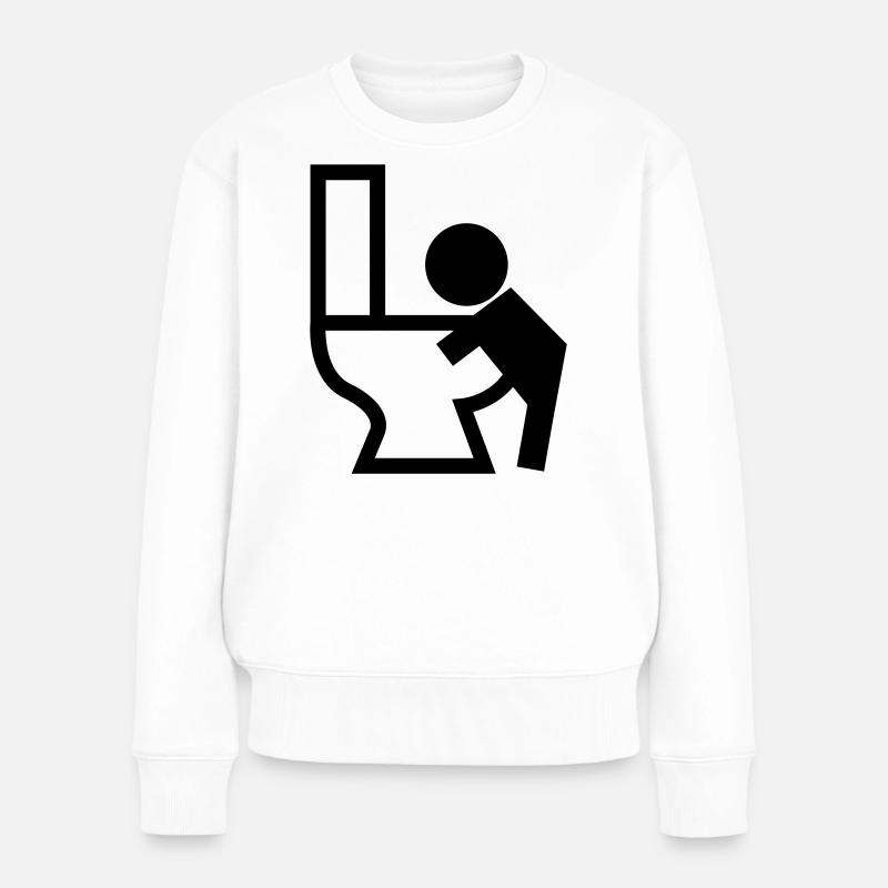Vomissements Puck malade - Pull Premium bio Femme - blanc