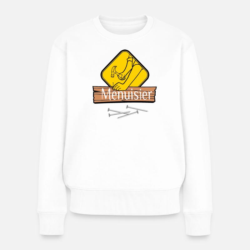 Menuisier - Pull Premium bio Femme - blanc