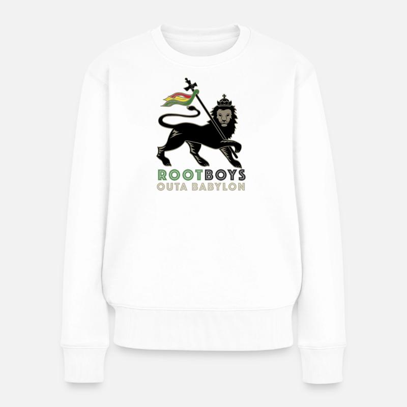 RootBoys outa Babylon - Frauen Premium Bio Pullover - Weiß