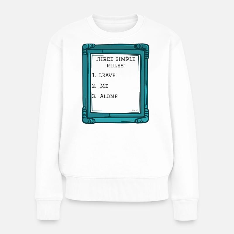 Three simple rules - Women's Premium Organic Jumper - white