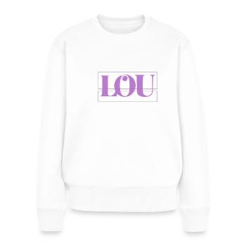 Lou - Pull Premium bio Femme - blanc - Devant - Julia (174cm)
