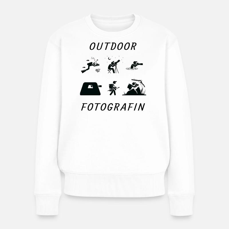 Outdoor Fotografin - Frauen Premium Bio Pullover - Weiß