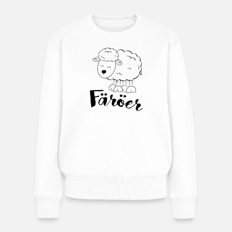 Färöer Schaf - Frauen Premium Bio Pullover - Weiß