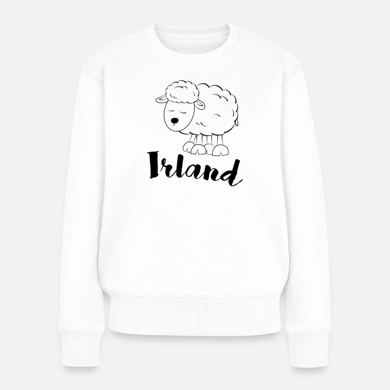Moutons d’Irlande - Pull Premium bio Femme - blanc