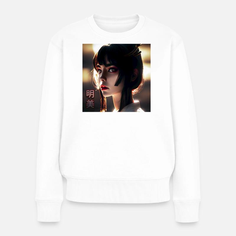 AKEMI Strahlende Schönheit - Frauen Premium Bio Pullover - Weiß