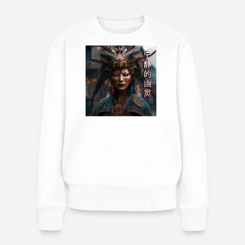 Fantôme Serein typo - Pull Premium bio Femme - blanc