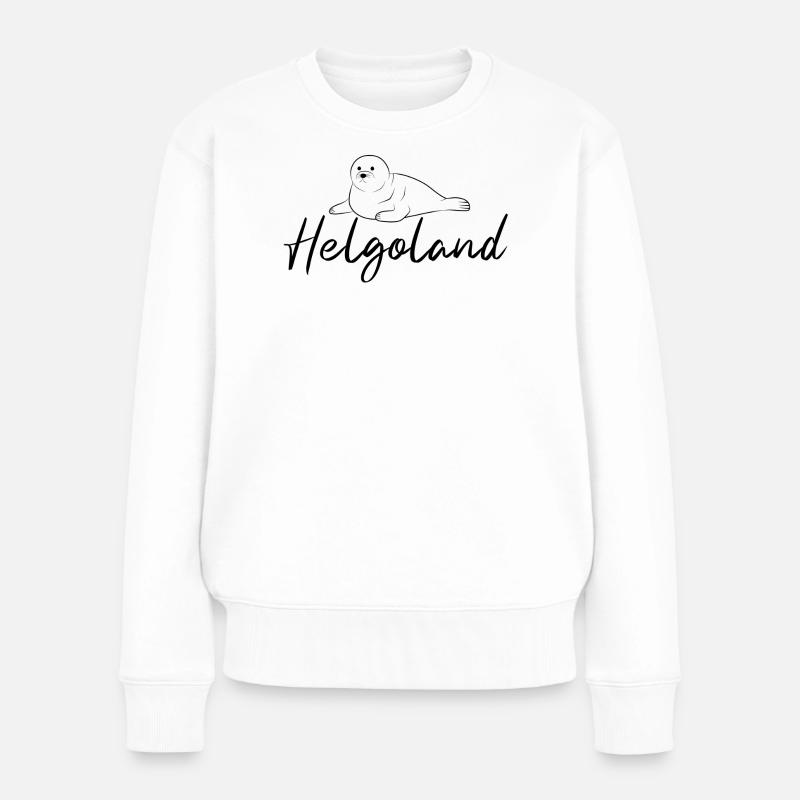 Helgoland Robbe - Frauen Premium Bio Pullover - Weiß
