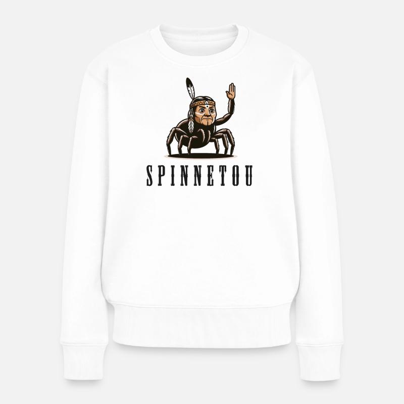 spinnetou indianer winnetou klana indiana - Frauen Premium Bio Pullover - Weiß