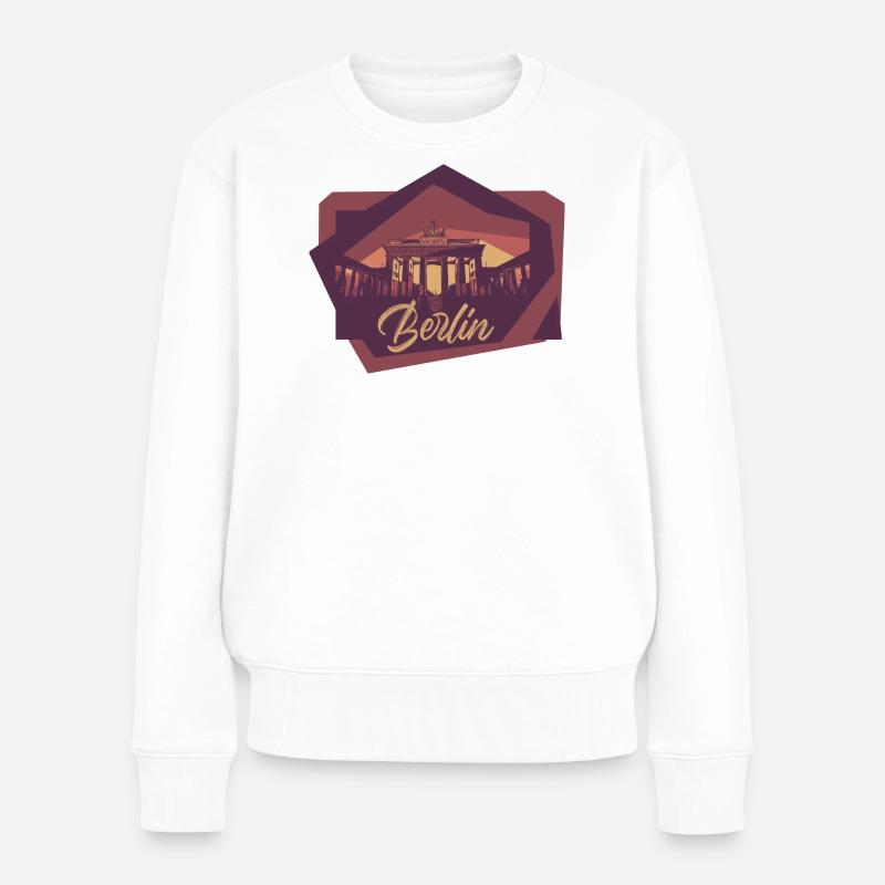 Berlin the place to be - Frauen Premium Bio Pullover - Weiß
