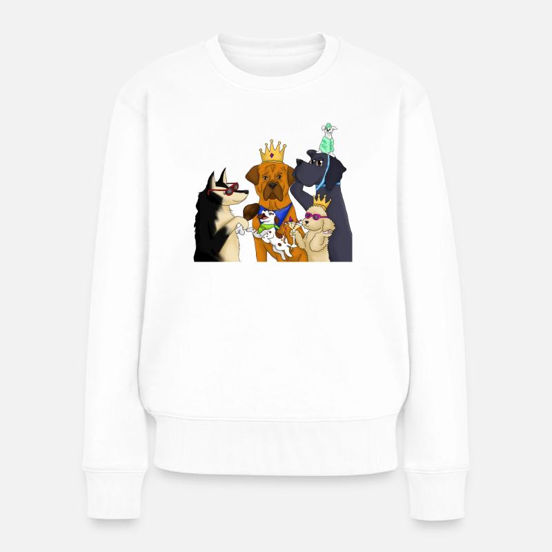 VIP DOGS - Frauen Premium Bio Pullover - Weiß