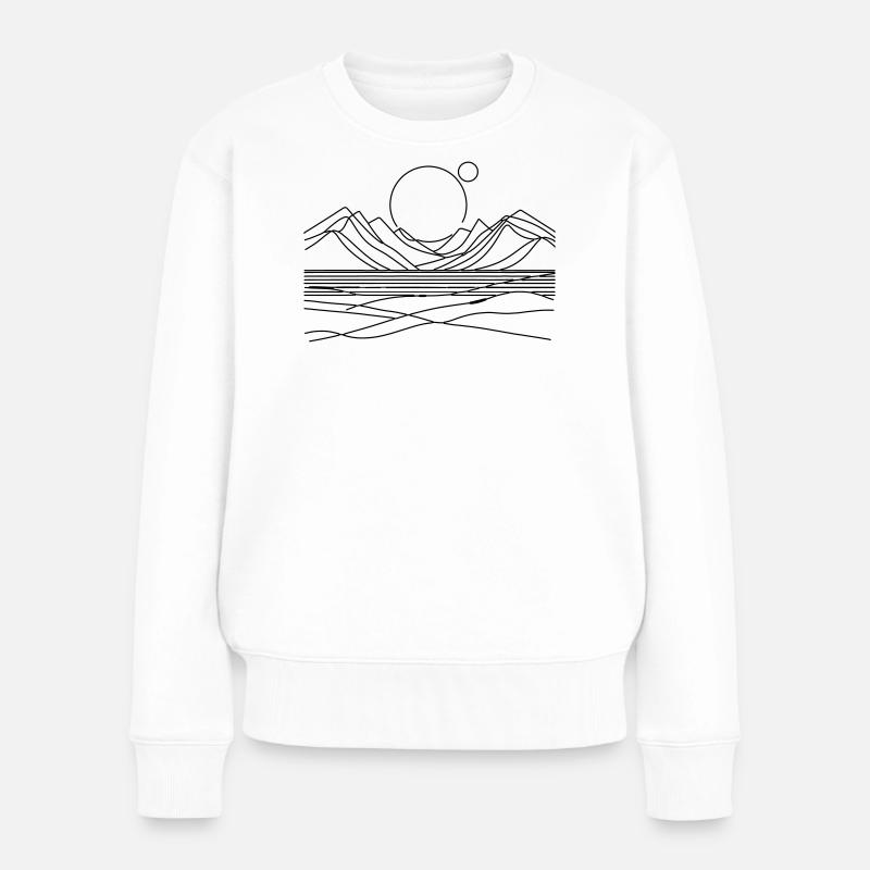 Sonnenaufgang - Frauen Premium Bio Pullover - Weiß