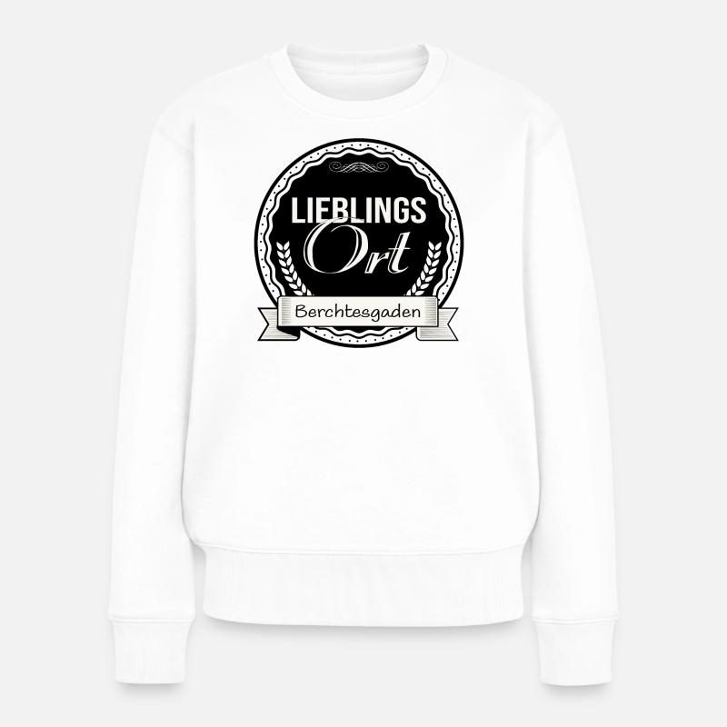 Lieblingsort Berchtesgaden - Frauen Premium Bio Pullover - Weiß