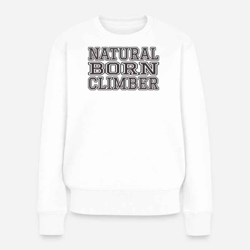 Grimpeur né - Pull Premium bio Femme - blanc