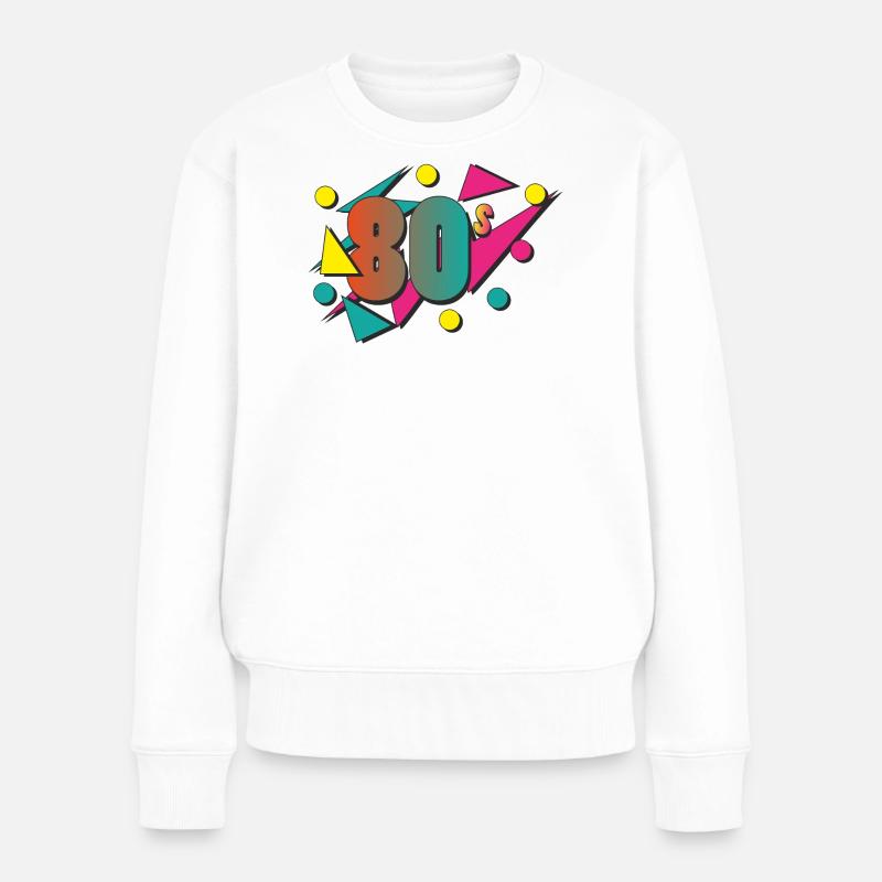 The 80's - Women's Premium Organic Jumper - white