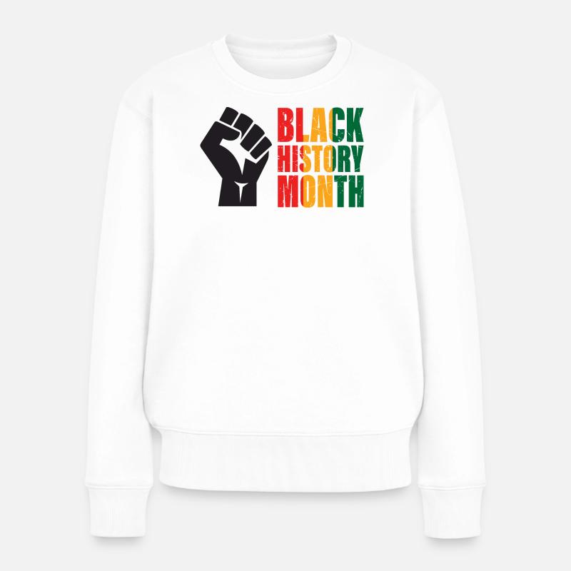 Black History Month - Frauen Premium Bio Pullover - Weiß