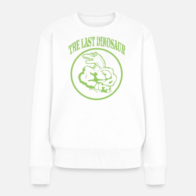 The last Dinosaurier - Frauen Premium Bio Pullover - Weiß