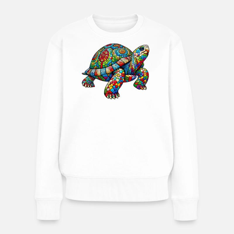 Schildkröte - Frauen Premium Bio Pullover - Weiß