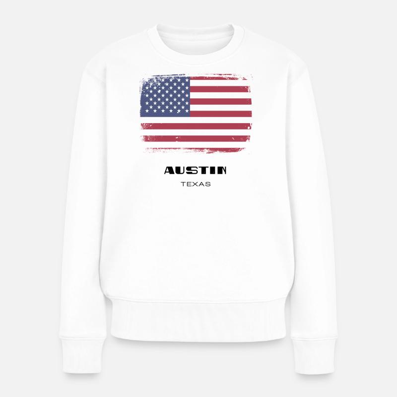 Austin, Texas, États-Unis - Pull Premium bio Femme - blanc