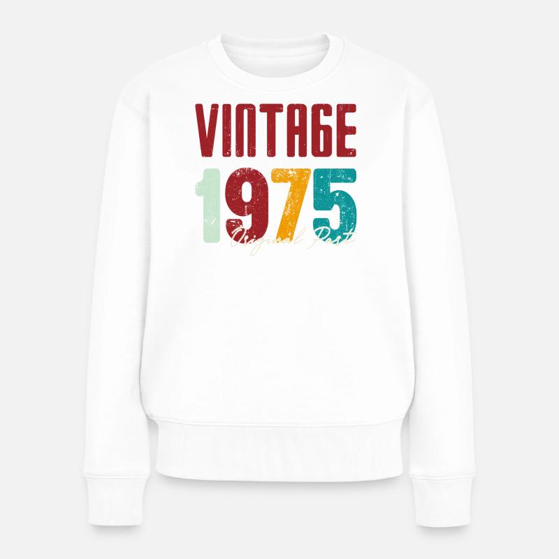Millésime 1975 Partie originale - Pull Premium bio Femme - blanc