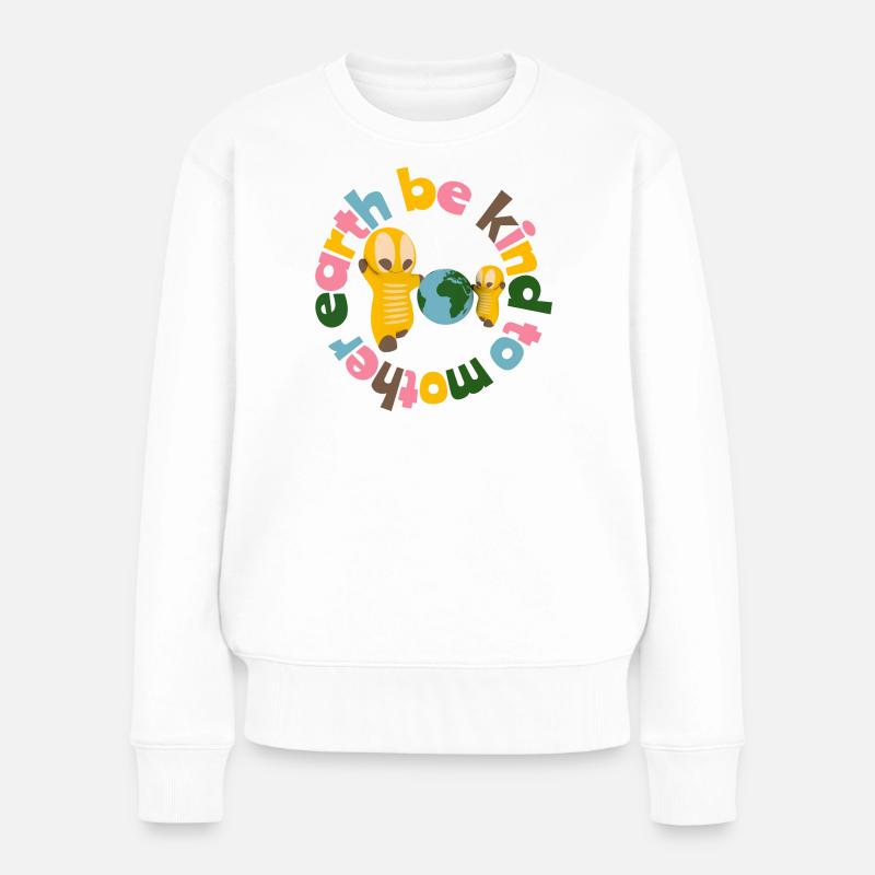Niedliche Kawaiifiguren - Frauen Premium Bio Pullover - Weiß