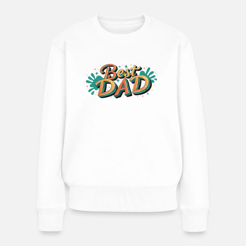 Meilleure typographie de Papa - Pull Premium bio Femme - blanc