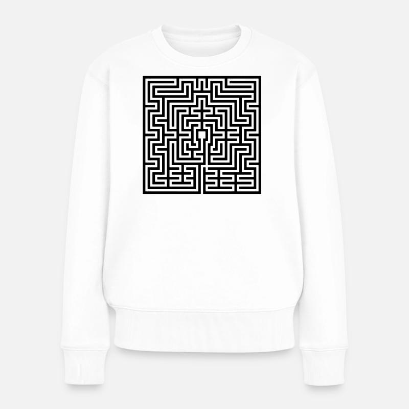 Labyrinthe - Pull Premium bio Femme - blanc