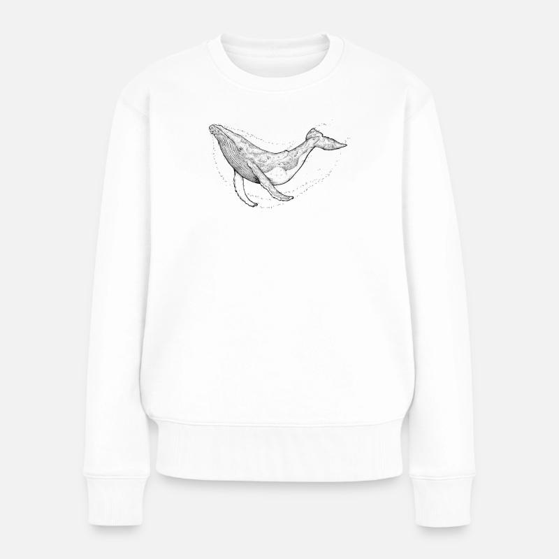 Baleine à bosse - Pull Premium bio Femme - blanc