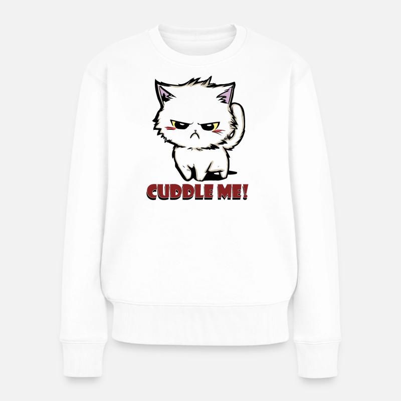 cuddle me2 - Frauen Premium Bio Pullover - Weiß