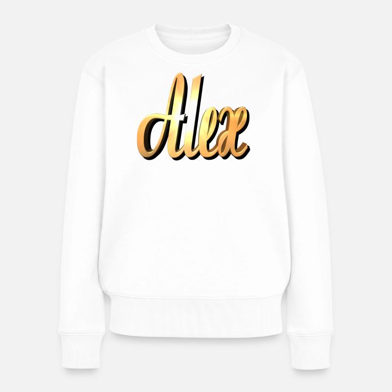 alex2 - Pull Premium bio Femme - blanc