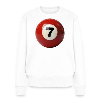 Seven 7 Retro Y2K Coquette Girlcore Billard Pool - Pull Premium bio Femme - blanc - Devant - Julia (174cm)