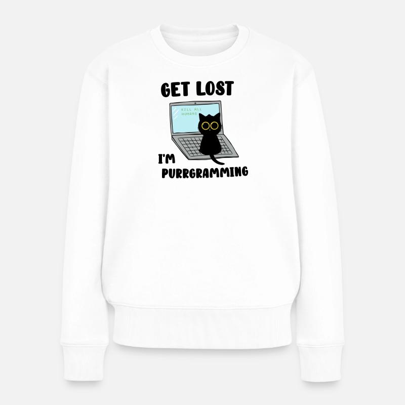 Perds-toi je ronronne - Pull Premium bio Femme - blanc