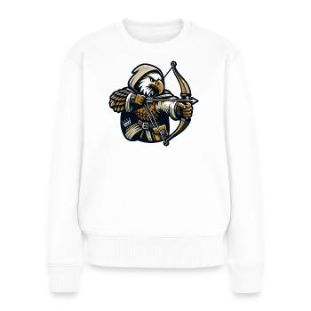 Skyward Archer: Der Adlerschütze - Frauen Premium Bio Pullover - Weiß - Vorne - Julia (174cm)