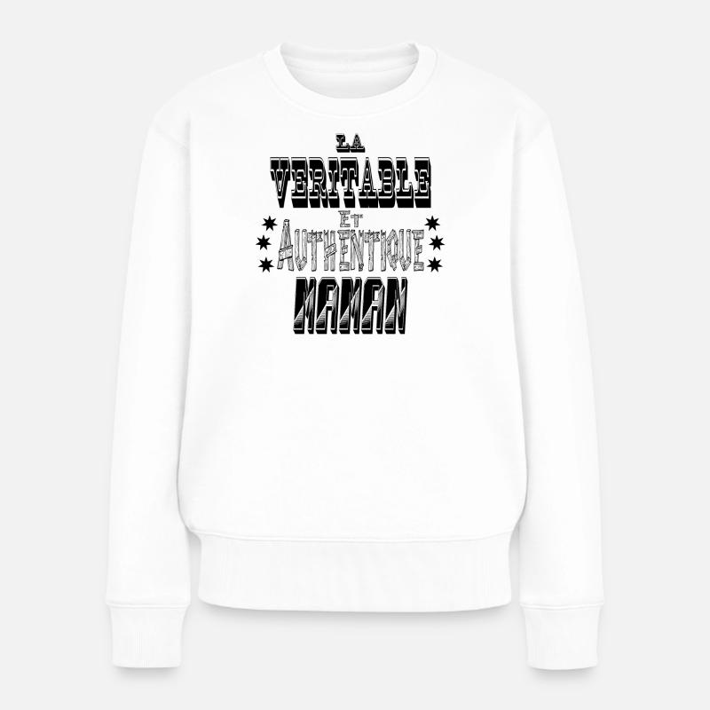 La Véritable et Authentique Maman - Pull Premium bio Femme - blanc