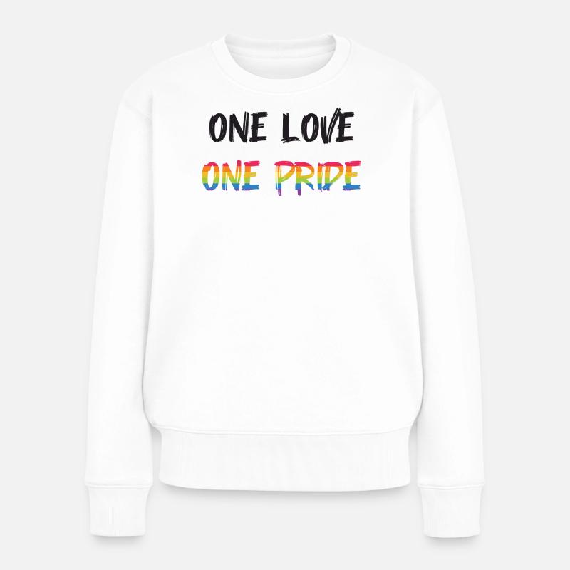 LGBT Pride Month - Eine Liebe, eine Pride - Frauen Premium Bio Pullover - Weiß