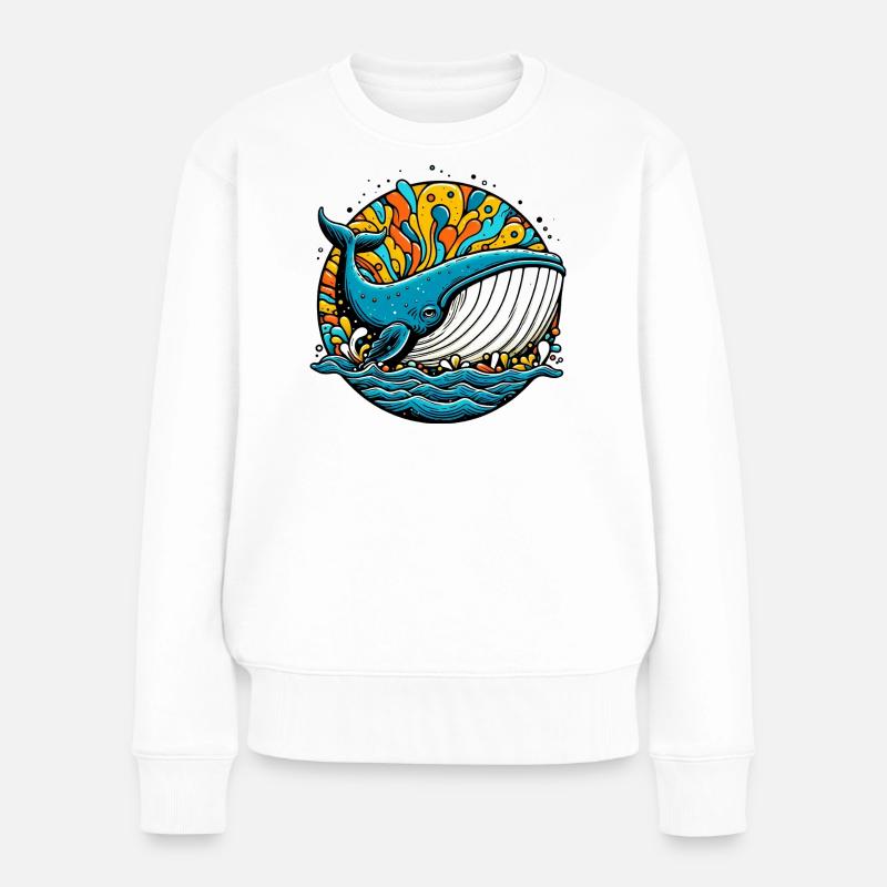 Baleine - Pull Premium bio Femme - blanc