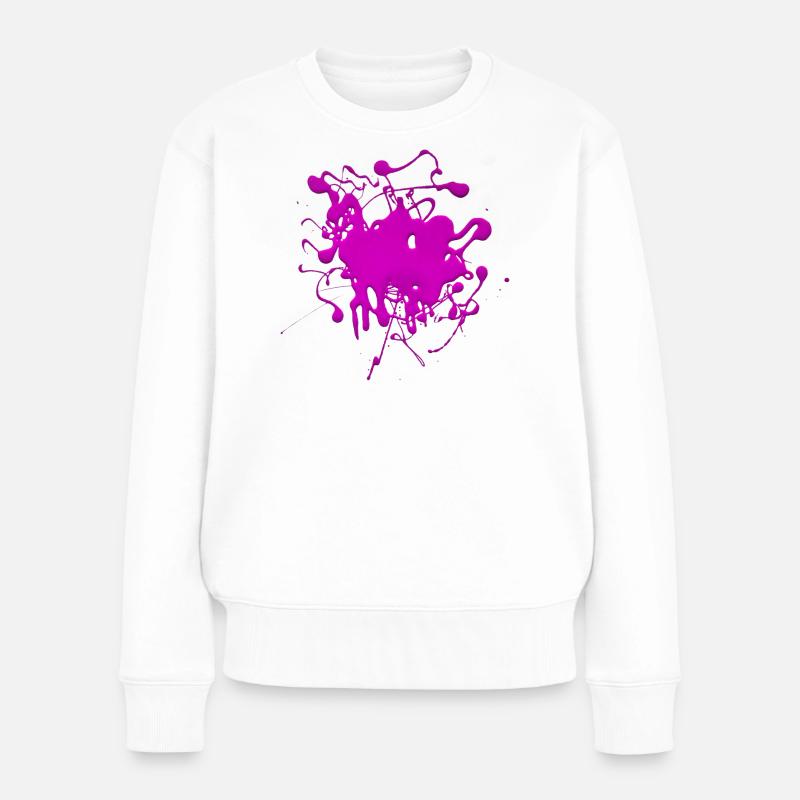 Rose.Éclaboussure - Pull Premium bio Femme - blanc